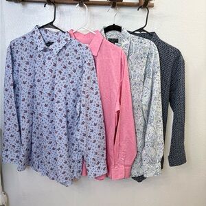 Bar III Men's Pink Long-Sleeve Button-Down Shirt